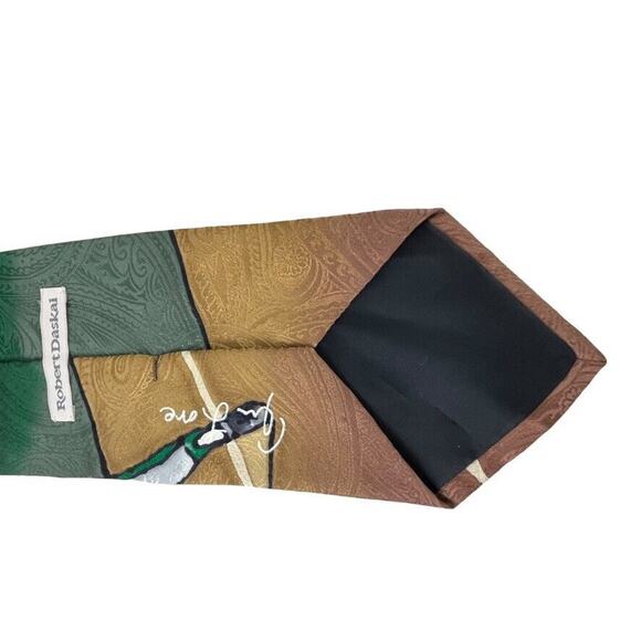 Robert Daskal Hand Painted Baseball Player 100% Silk Mens Necktie Tie Paisley - Picture 14 of 16